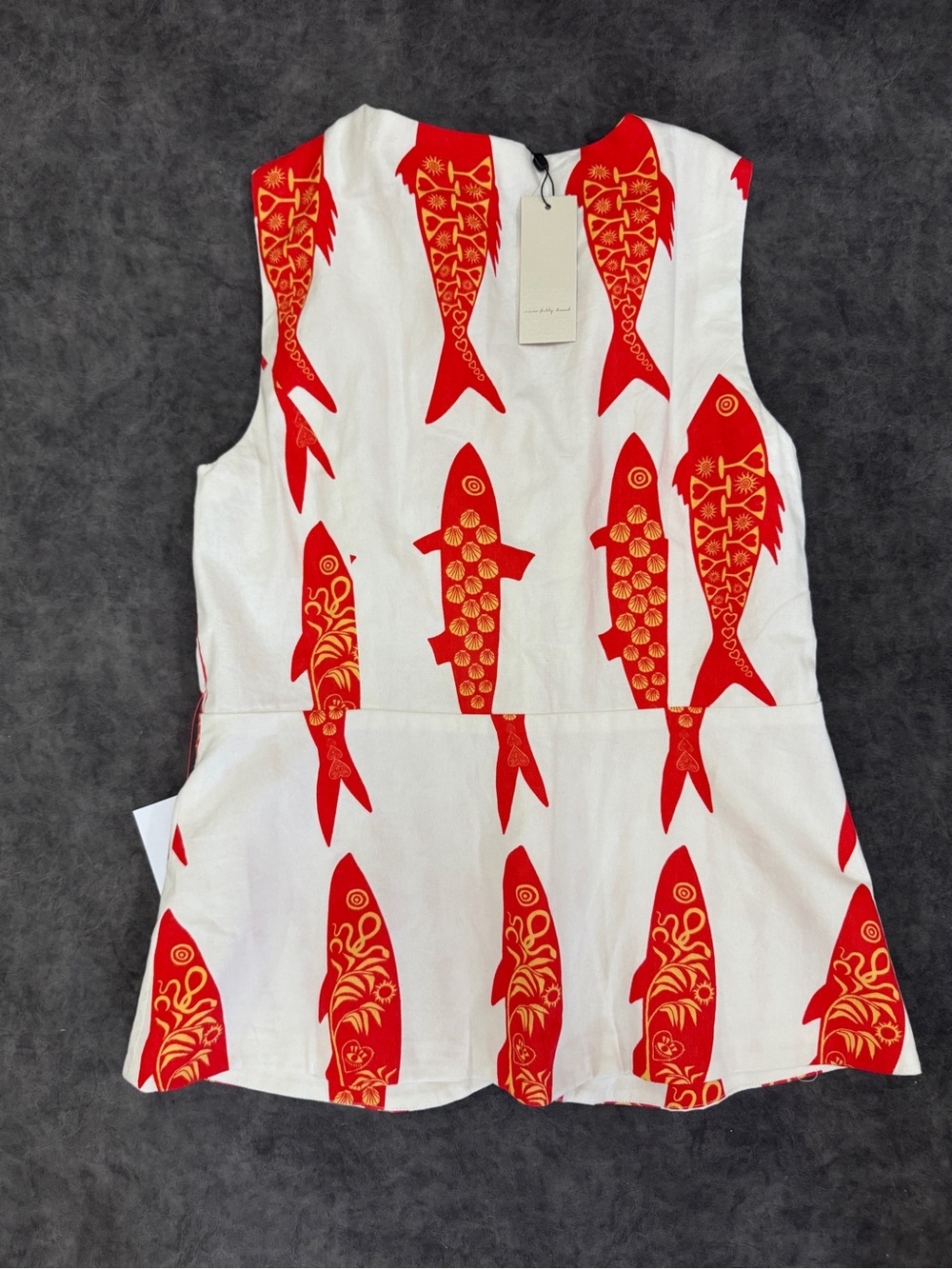 Women NEVER FULLY DRESSED  Sol Sardine Girl Summer White Cotton Waistcoat Top - Picture 6 of 12